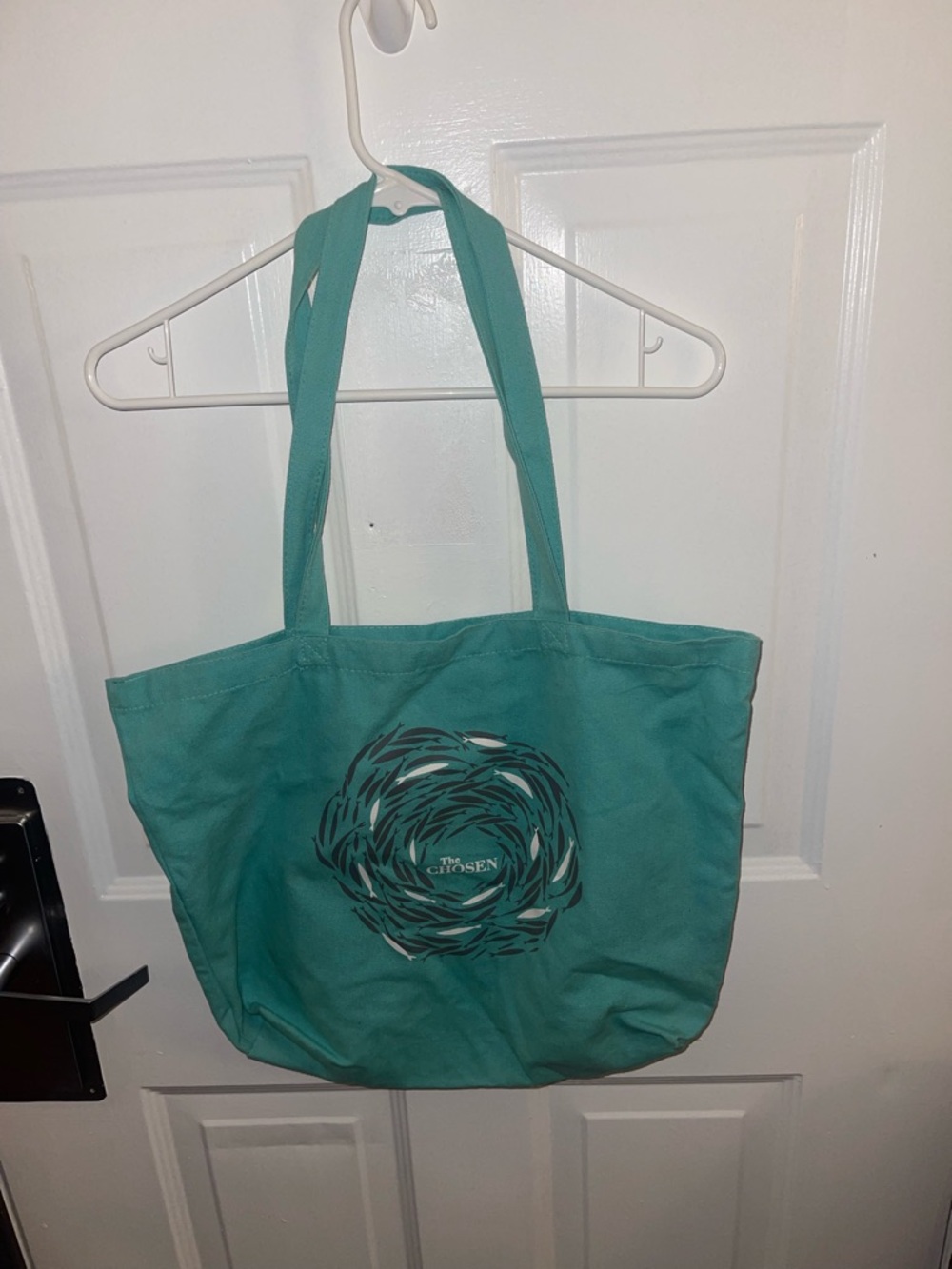 The Chosen Teal Canvas Tote Bag – Reusable Women’s Shoulder Bag